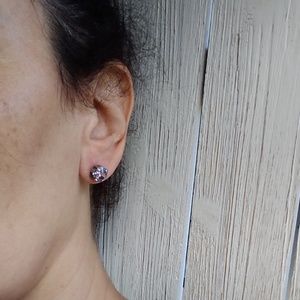 Lt.Amethyst Liliac Swarovski Stud EARRINGS